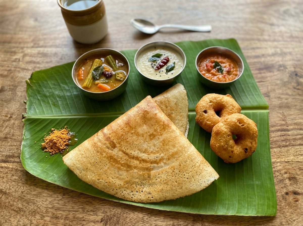 Crispy Dosa and Vada